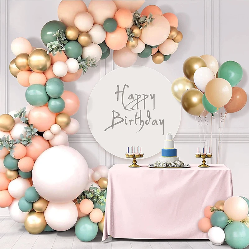 Olive Green Balloon Arch Garland Kit Pastel Pink Metallic Balloons for Baby Shower Birthday Party Wedding Decoration Graduation