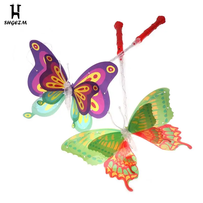 

Light Up Butterfly Kids Toys Glow In The Night LED Light Up Blinking Color Fairy Stick Gift Party Colorful Fairy Wand Stick Gift