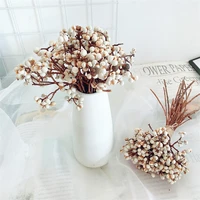8pcslot small natural dried flowers white fruit diy homestay arrangement bouquet mushroom grass black tallow real berries