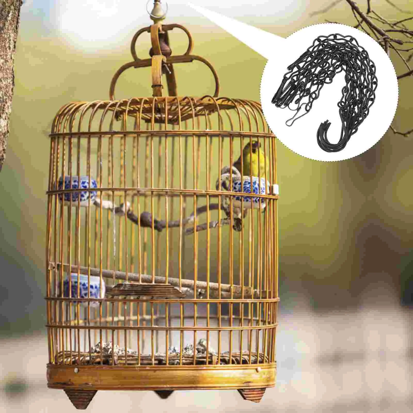 

10pcs Hanging Basket Chains Heavy Duty Flowerpot Chain Birdcage Hanging Chain