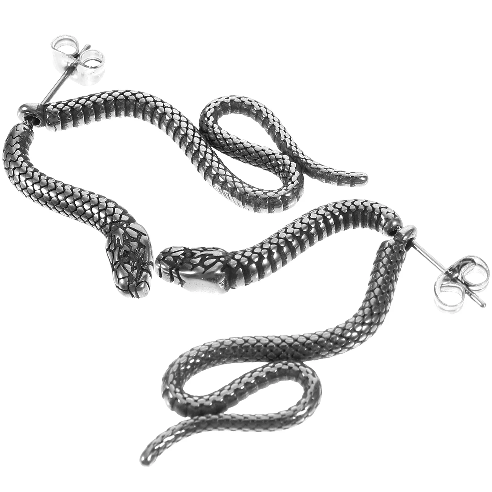 

Gothic Earrings Women Stud Halloween Personality Titanium Steel Punk Snake Teen Girls