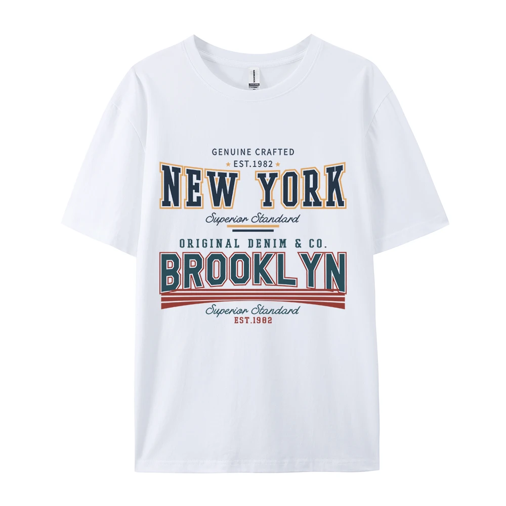 Женская футболка с принтом New York Est.1982 летняя повседневная хлопковая уличная мода