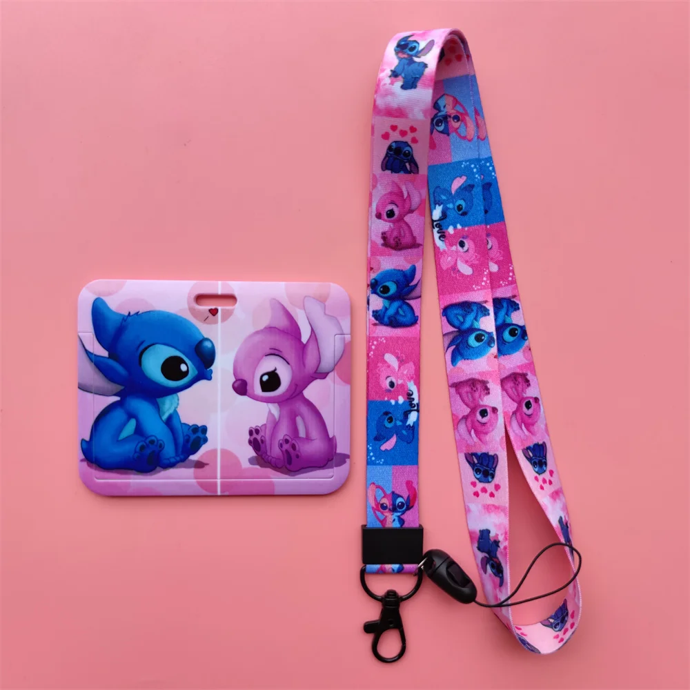 

Disney Stitch Horizontal Credential Holder Transparent ID Cardholder Student Bus Bank Card Cover