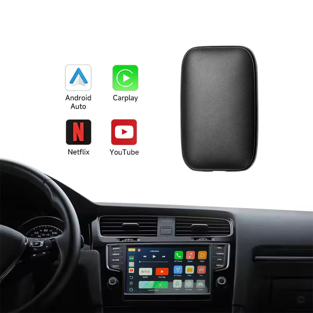 Фото 3 в 1, беспроводной CarPlay Android Auto Dongle, универсальный Plug & Play Mini AI Box, Android TV, Bluetooth-адаптер для автомобиля KowanKit 2026 №4