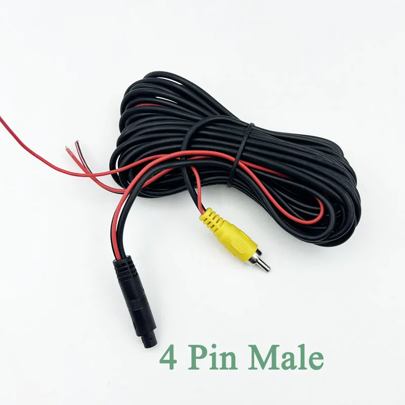 

4-контактный видеокабель RCA для камеры заднего вида с проводом видеозапуска, кабель камеры заднего вида для парковочного монитора