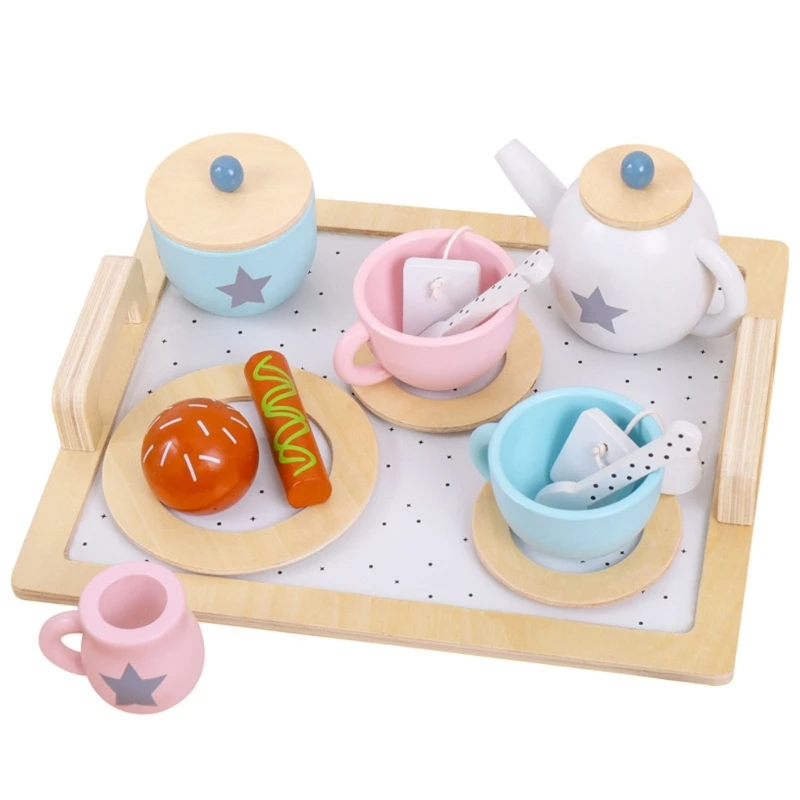 

Tea Kit for Little Girls Pretend Party Tea Kit Toy for Toddlers Teapot Tea Cup