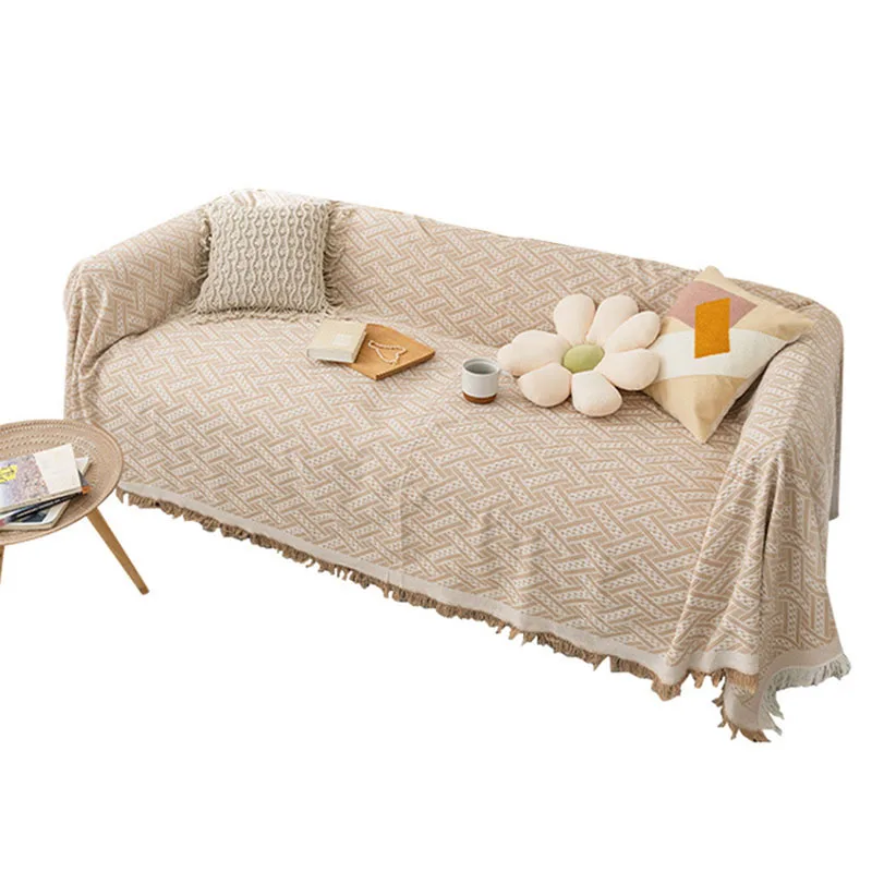 

Cushions and Covers for Sofa Covers for Living Room Furniture Home Decoration Modern Nordic Adjustable Blankets for Sofas Tassel