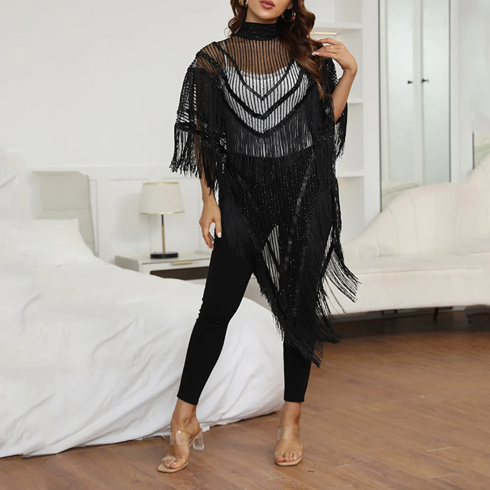 

Mandylandy Elegant Evening Dress Party Shawl Women Mariage Wraps Boleros Shrugs Women Tassel Wedding Shawls Cape