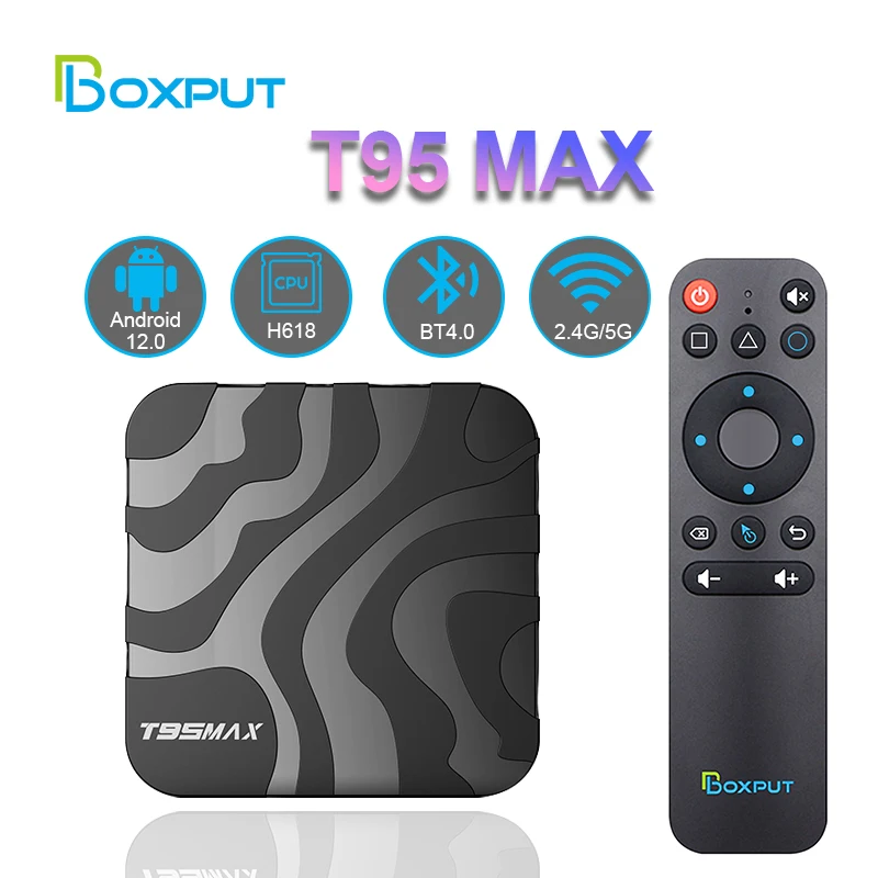 

T95 MAX A1 Android TV Box Android12.0 H618 1GB 8GB 2GB 16GB 4G 32G BT4.0 4K 2.4G 5G Set Top Box Media Player With BPR1S PLUS