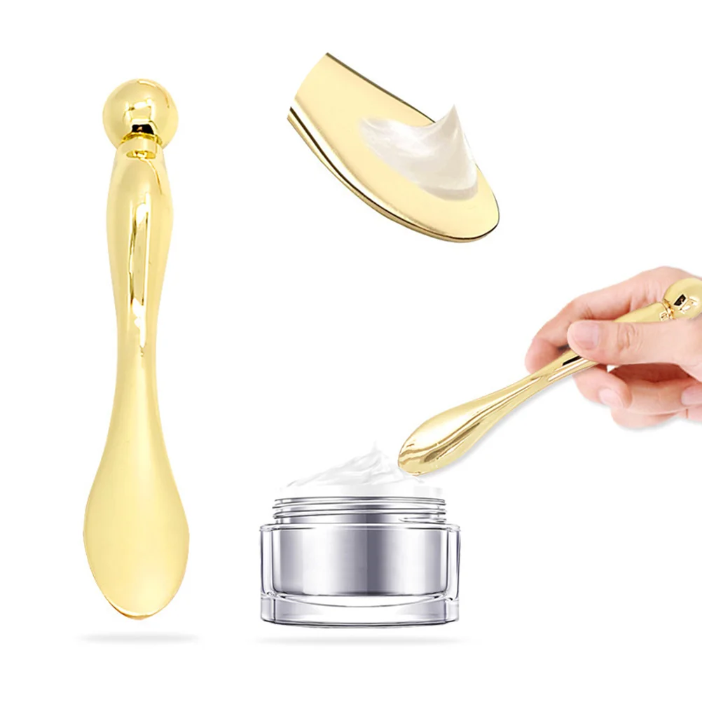 

Eye Spoon Makeup Cream Spatula Applicator Facial Stick Beauty Scoop Face Mini Metal Roller Tool Wrinkles Sticks Mask Dark