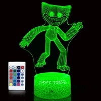 3d game night light for kids lamp 16 colors change remote control optical illusion bedside novelty gamer decor lamp as gifts