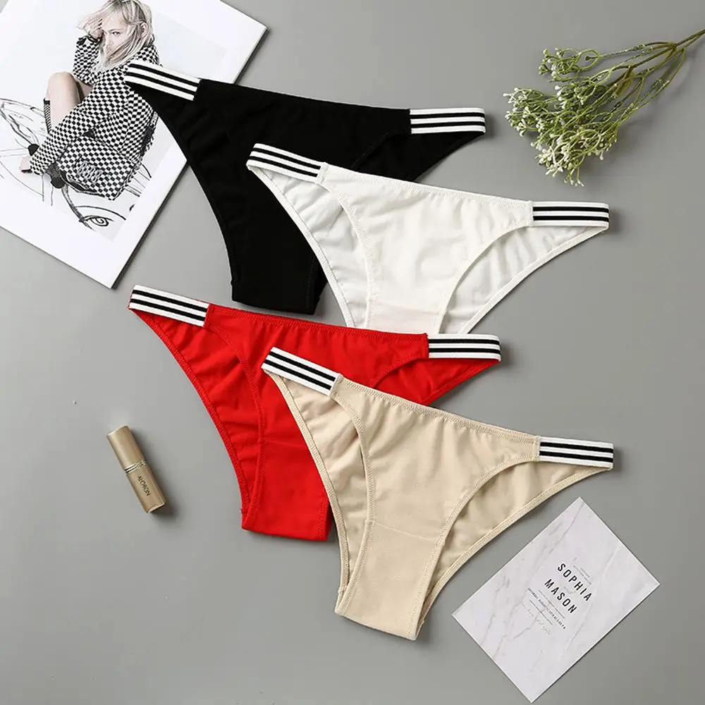 Женское сексуальное женское нижнее белье со средней талией и хлопковой