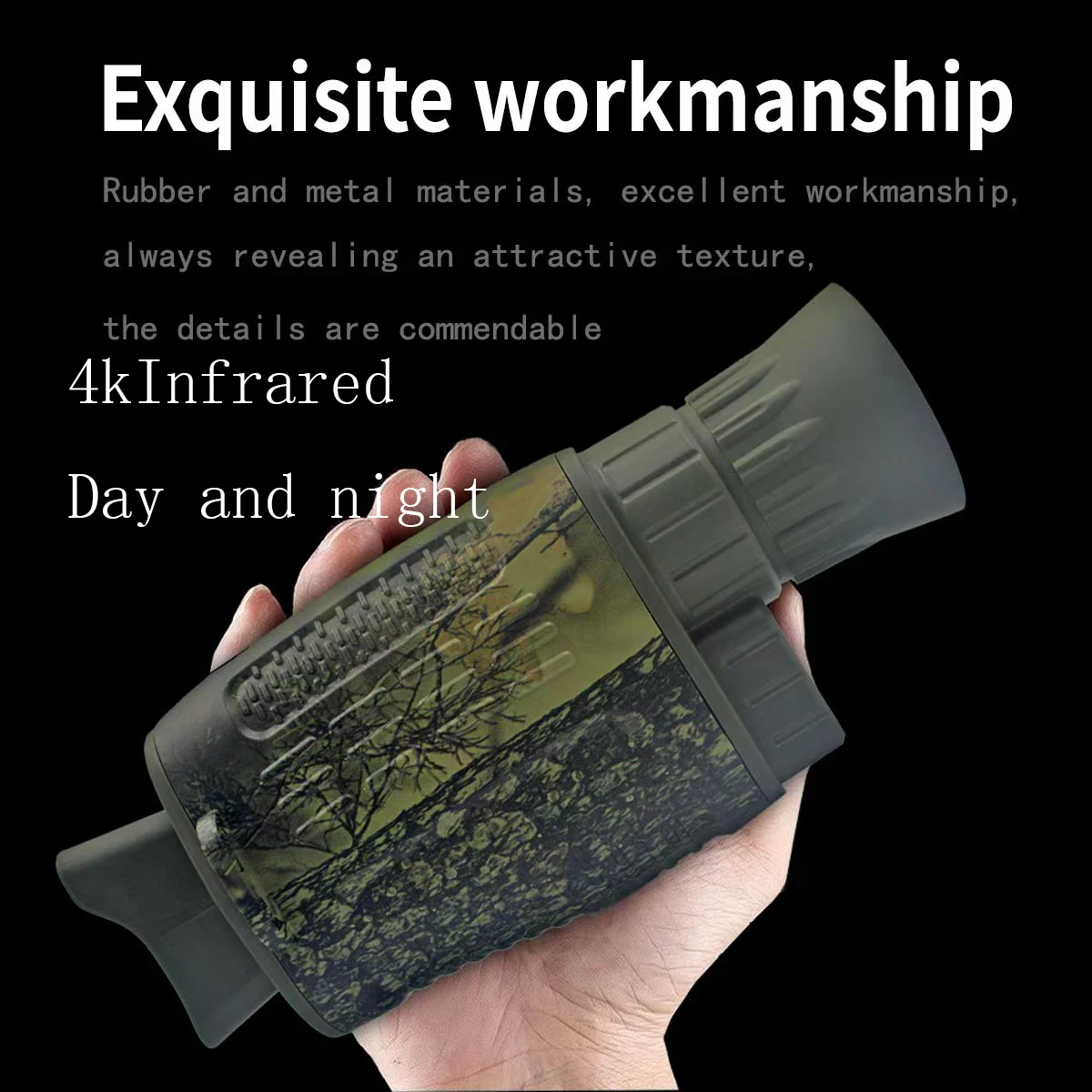 

Outdoor hunting handheld binoculars 4K high-resolution tube night vision device, infrared 5x digital zoom