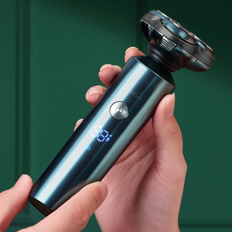 Портативная электрическая бритва SONOFLY Showsee, перезаряжаемая бритва IPX7 со светодиодным дисплеем, 3 плавающих лезвия, триммер для бороды, подарок для мужчин