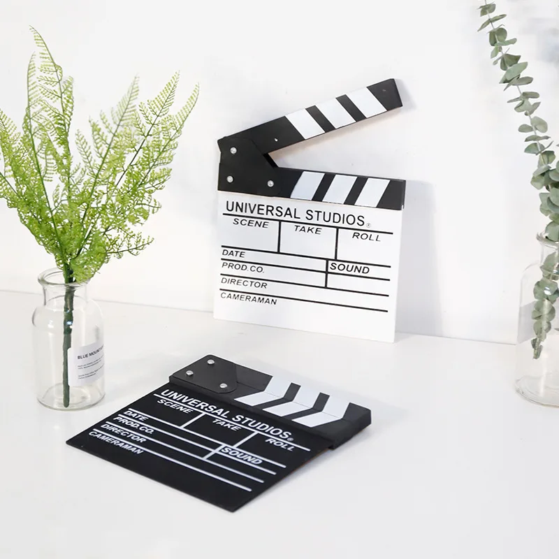 

European Wooden Crafts Movie Scene Board Slate Handmade Director's Board Ornaments Home Photo Props Background Desktop Decor