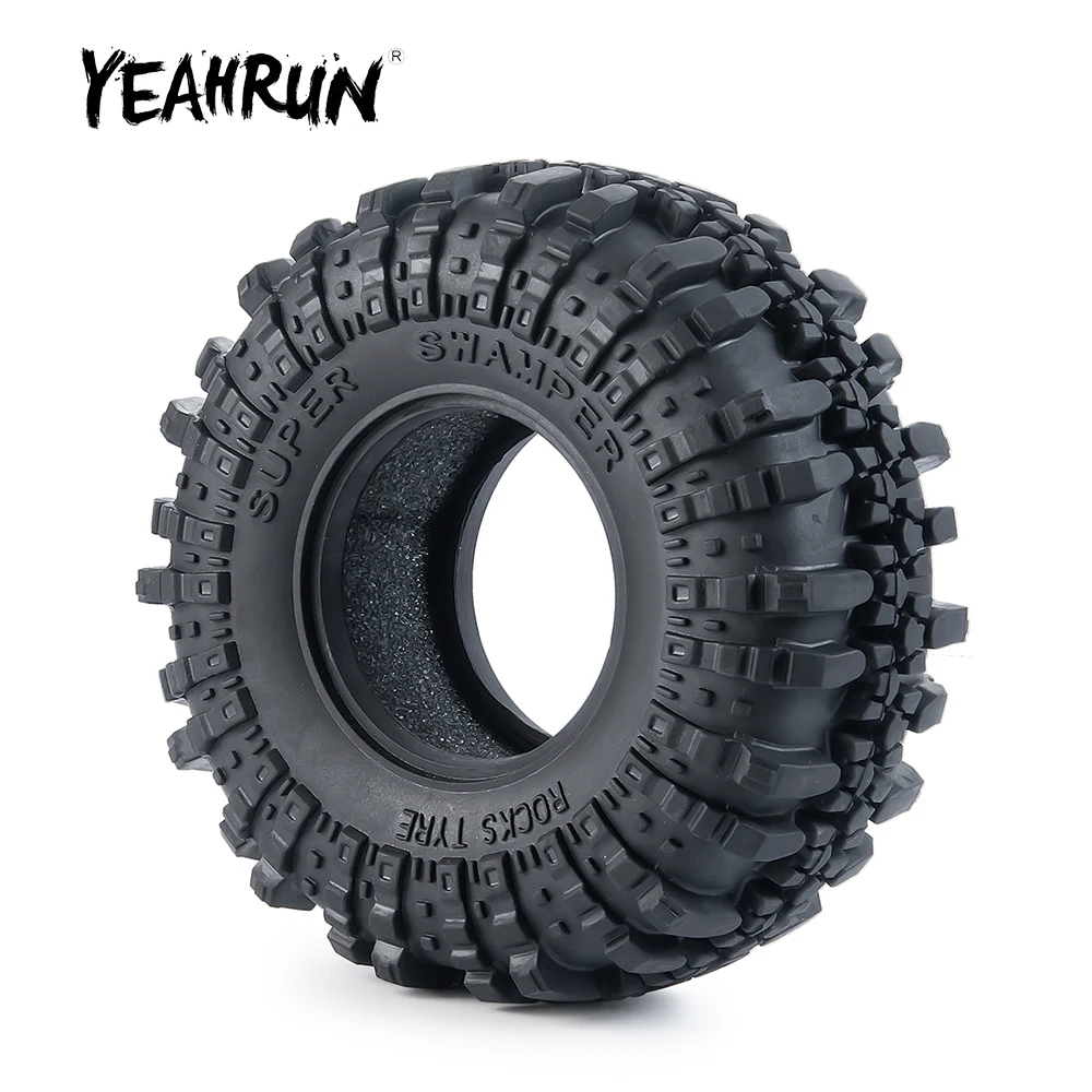 

YEAHRUN 1,9 дюймовые Мягкие Резиновые Колесные шины 107*42 мм для Axial SCX10 Wraith Traxxas TRX-4 1/10 детали для радиоуправляемого гусеничного автомобиля грузови...