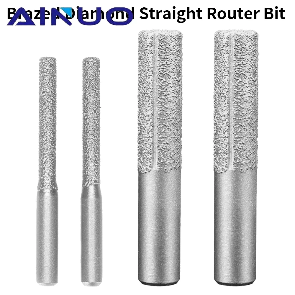 

Diamond Router Bits Brazed Straight Shank Marble Stone Granite Diamond Router Bits Set Milling Cutter Engraving Carving Tool