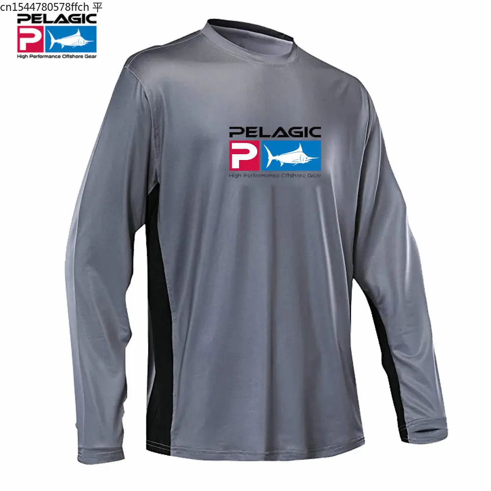 

Рубашка Pelagi мужская с длинным рукавом, быстросохнущая УФ-защита от солнца, уличная футболка для рыбалки, бега, воркаута, UPF 50 +