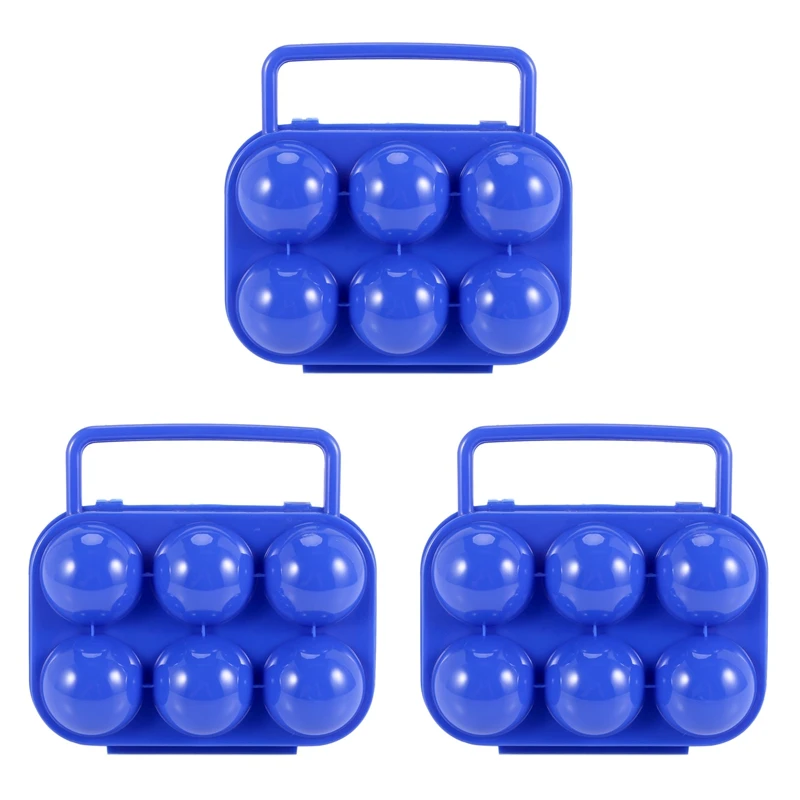 

3X Portable Eggs Holder / Plastic Egg Box For Camping And Picnic (Random Color)