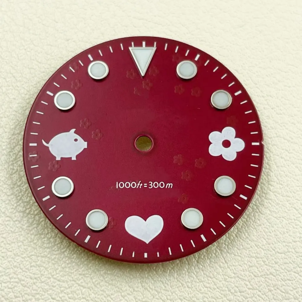 New 8215 Calendarless Dial Ice R mark Blue Luminous 2836 Modified Cartoon Diving Watch Literally Watch Accessories