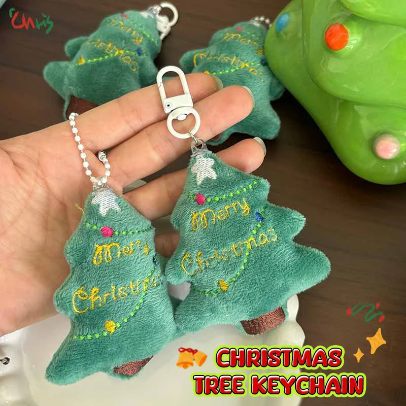 Плюшевая рождественская елка милый кулон кукла с вышивкой рождественский