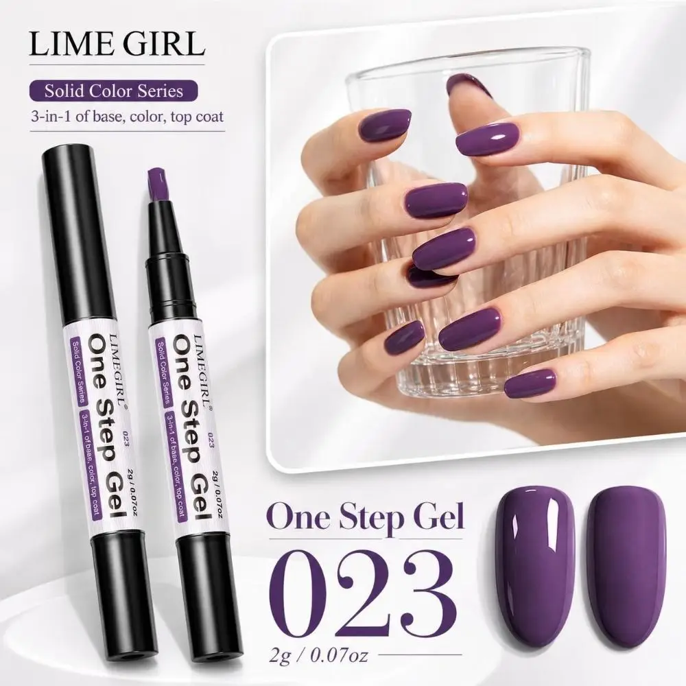 Фото Портативный быстросохнущий однокомпонентный гель для ногтей, долговечный глянцевый гель-лак, однотонный 3-в-1 УФ-гель для маникюра в салоне. №1