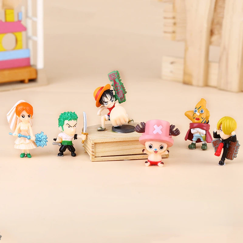 

Anime 6 Style 3.5-4.8cm ONE PIECE Luffy Action Figures Doll Model Furnishing Articles Key Chain Pendant Children's Hand Do Toys