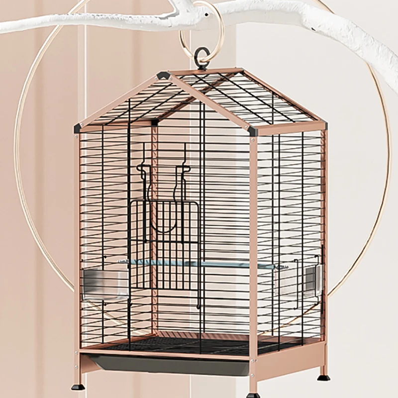 

Hut Accessories Bird Cage Parrots Pet Little Houses House Indoor Bird Cage Feeder Metal Jaula Pajaros Grande Pet Products