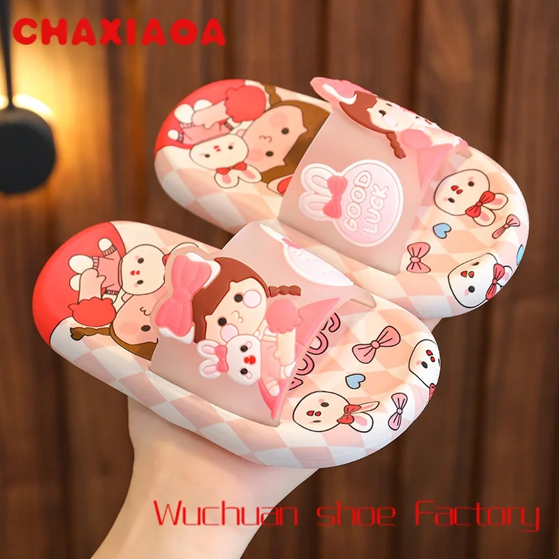 

Hot Sale Anti-Slip Cartoon Kids Sandals Summer Outdoor House Beach Shoes Girls Boys Children Flip Flops Slippers