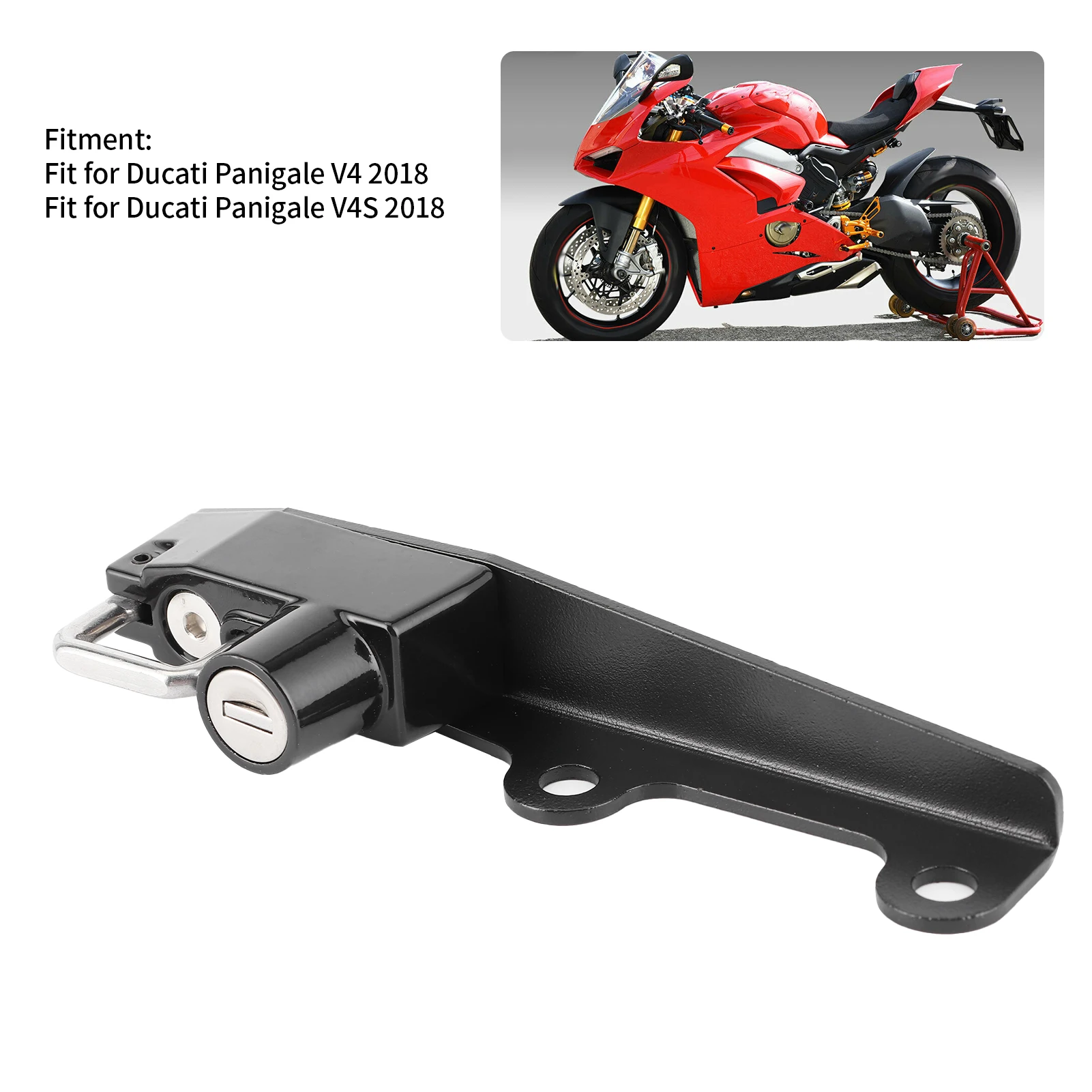 Противоугонный замок для шлема мотоциклетного из нержавеющей стали с 2 ключами