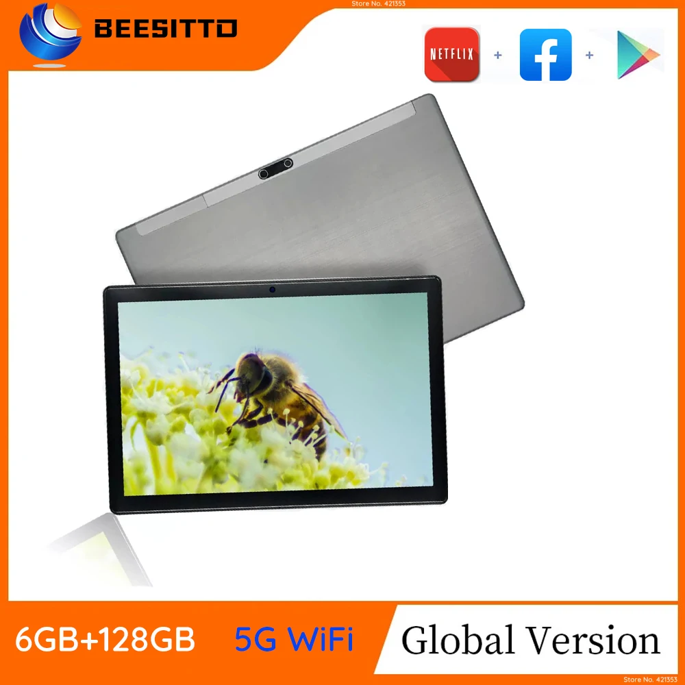 

2022 New Global MTK6797 Deca Core 6GB RAM 128GB ROM 4G LTE 10 inch Tablet PC IPS Screen 5G WiFi Android 10.0 tablette планшет