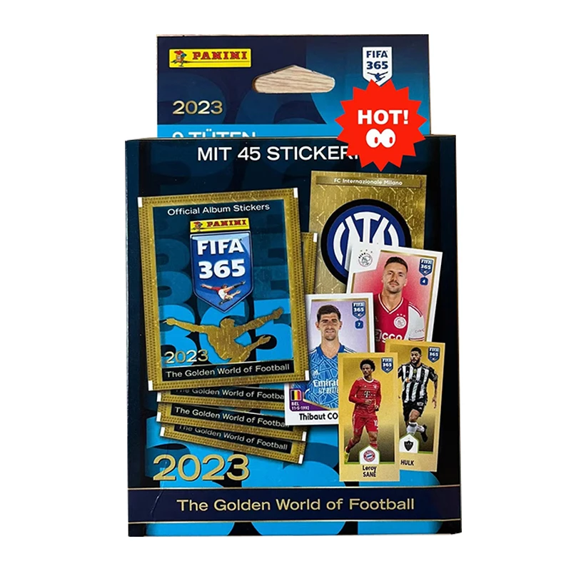 Новинка 2023 г., наклейка для игры в футбол Panini Fifa365, украшение для офиса, ограниченная версия, подписные коллекционные игрушки Новинка 2023 г., наклейка для игры в футбол Panini Fifa365, украшение для офиса, ограниченная версия, подписные коллекционные игрушки