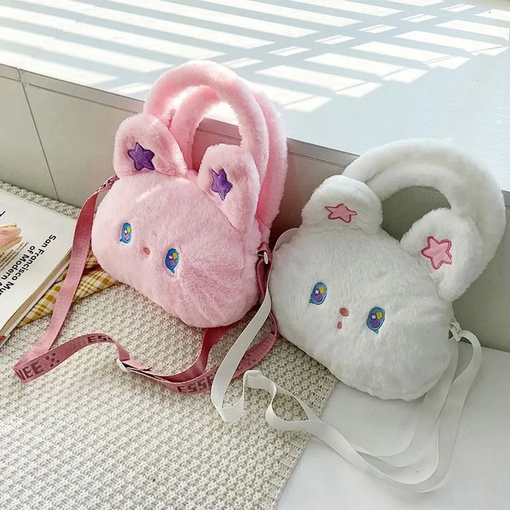 

Cartoon Plush Rabbit Messenger Bags Kids Coin Purse Star Crossbody Bag Shopping Shoulder Bags Girls Casual Cute Bag Handbag