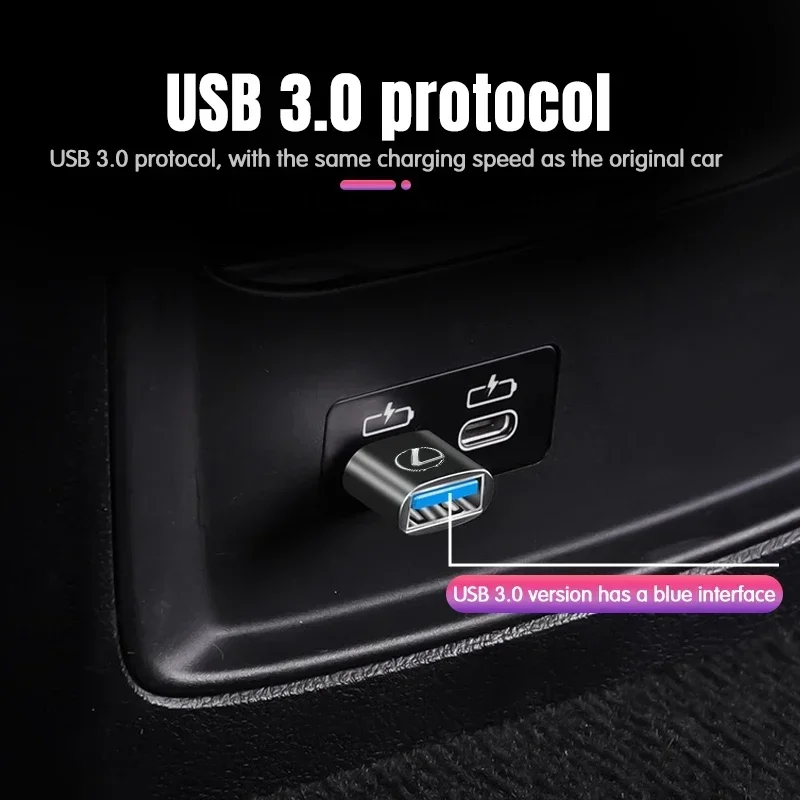 Автомобильный интерфейс Type-C к USB 3.0, мини-конвертер, зарядный адаптер для Lexus ES300 RX330 RX300 GS300 IS250 IS200 CT200h IS300 NX RX (art.: 3920cea459bfc) - 3920cea459bfc