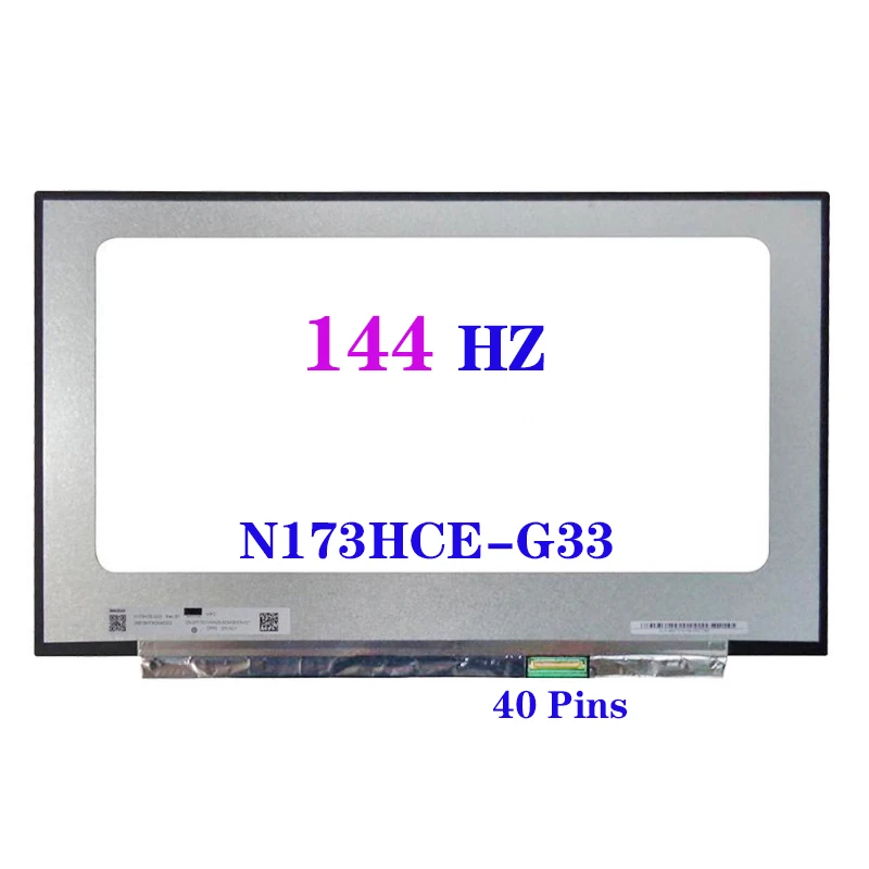 

17.3 LCD Panel N173HCE-G33 N173HCE-E3C For Lenovo Legion 5-17ITH6 5-17ACH6H 82JM 82JN 82JY 82K0 144HZ 100% sRGB Laptop Screen