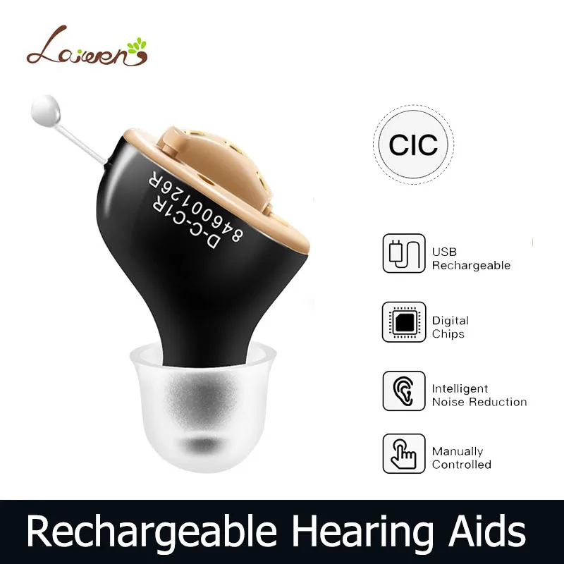 

Digital Hearing Aids Rechargeable Deafness Headphone Invisible Mini Sound Amplifier Wireless Hearing Aid Moderate to Severe Loss