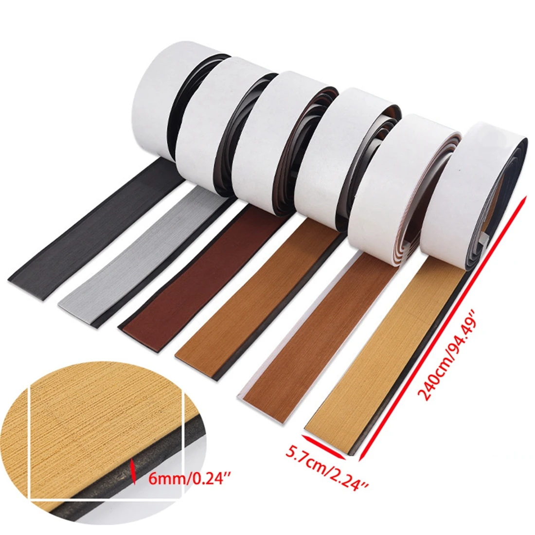 2400x57x6 мм одинарная полоса имитация тика яхты лодки коврик для напольного