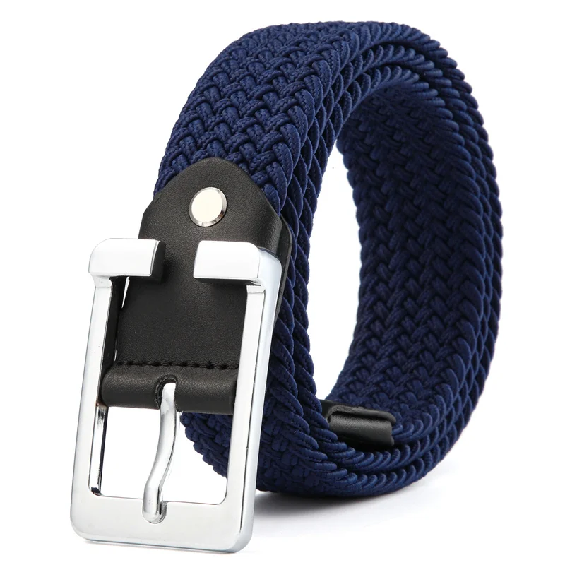 MEDYLA Nonporous Elastic Men's Belt High Quality Metal Button Outdoor Sports Military Training Belt Jeans Universal Belt SDL806