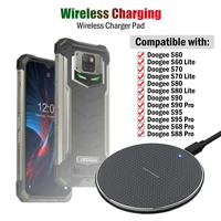 10W Fast Wireless Charging for Doogee S98 S95 S90 S90C S68 S88 S97 Pro Plus Rugged Phone Wireless Charger for Doogee V10 V20
