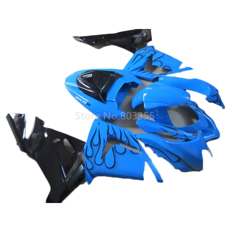 

Пламя Новинка ABS Kawasaki ZX10R 2004 2005 инъекция совершенно новые обтекатели zx10r 04 05 благодарный Синий Оранжевый Красный мотоциклетный обтекатель FR53