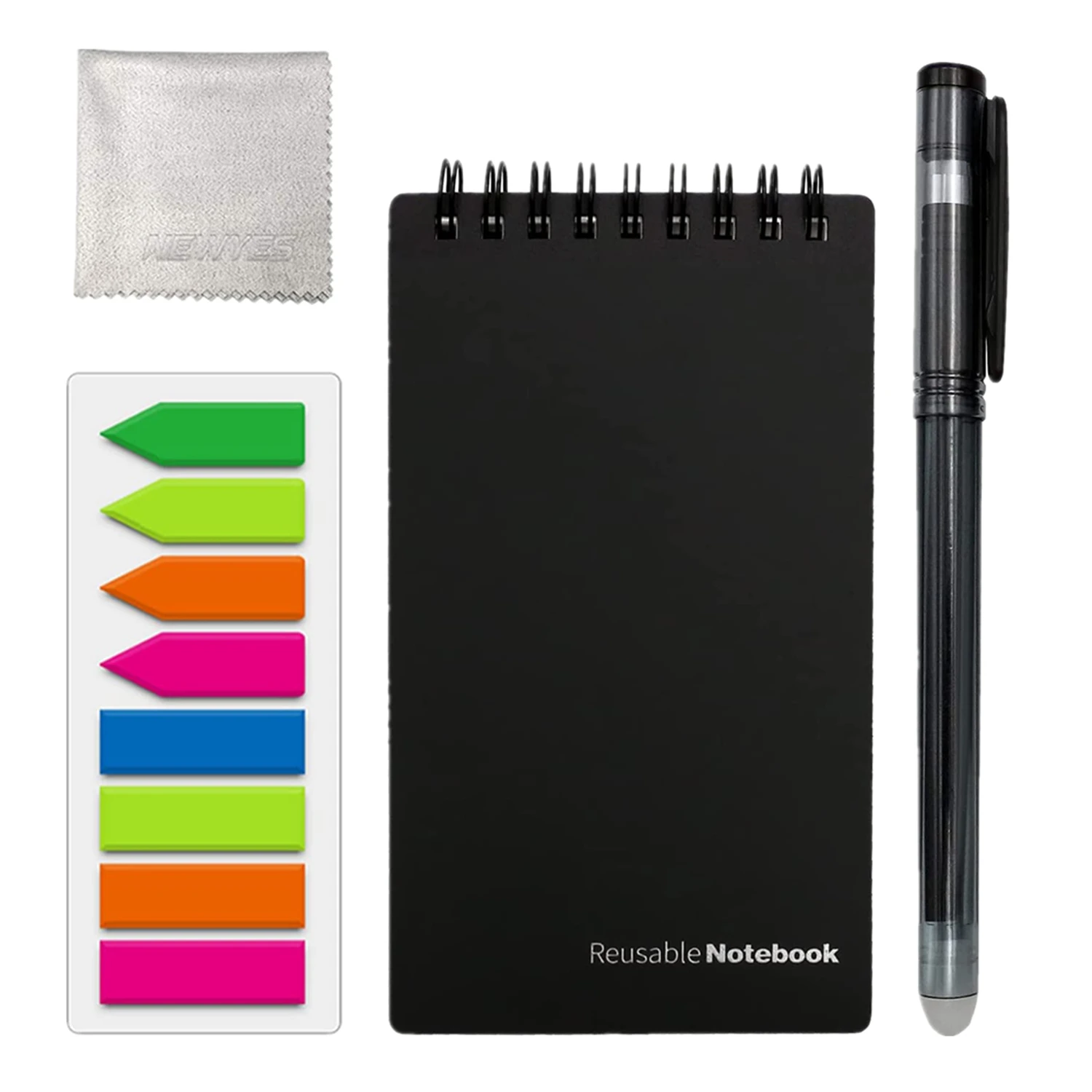 Reusable Smart Notebook B7 Mini Erasable Pen Holder Sticker Sketchbook Spiral Planner Portable Office School Study Accessories