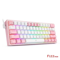 rgb usb mini mechanical gaming keyboard red switch 61 keys wired detachable cableportable for travel k617