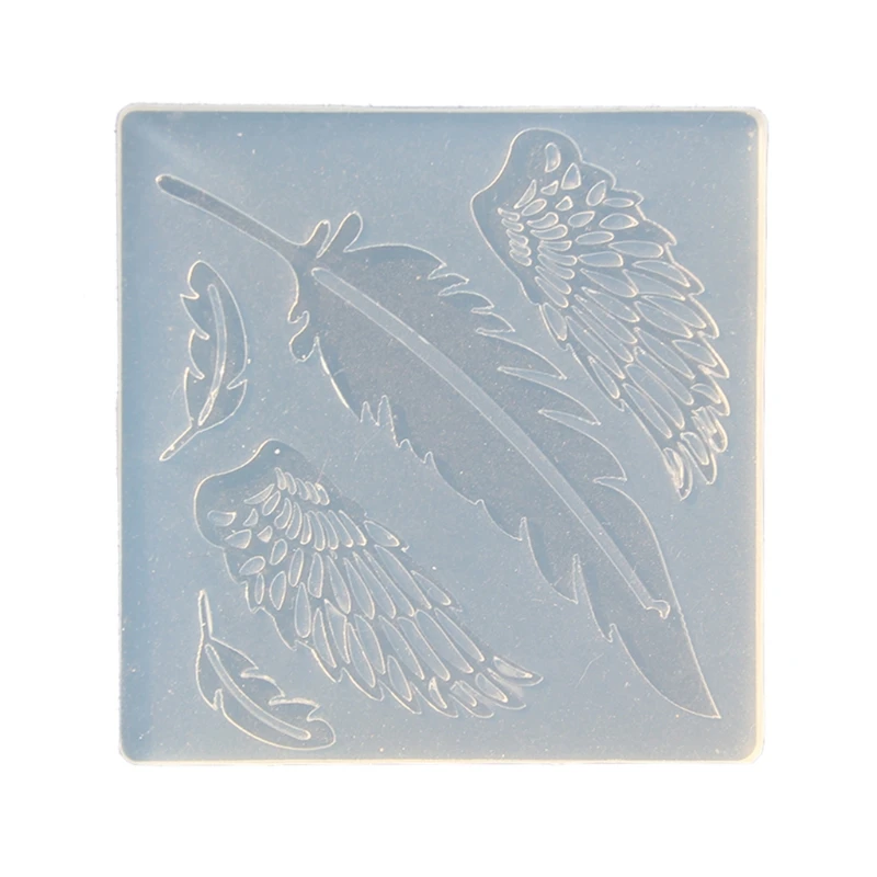 

Силиконовая форма с перьями, инструменты для выпечки ручной работы для украшения торта, полимерная глина и ремесло, формы для смолы, домашни...