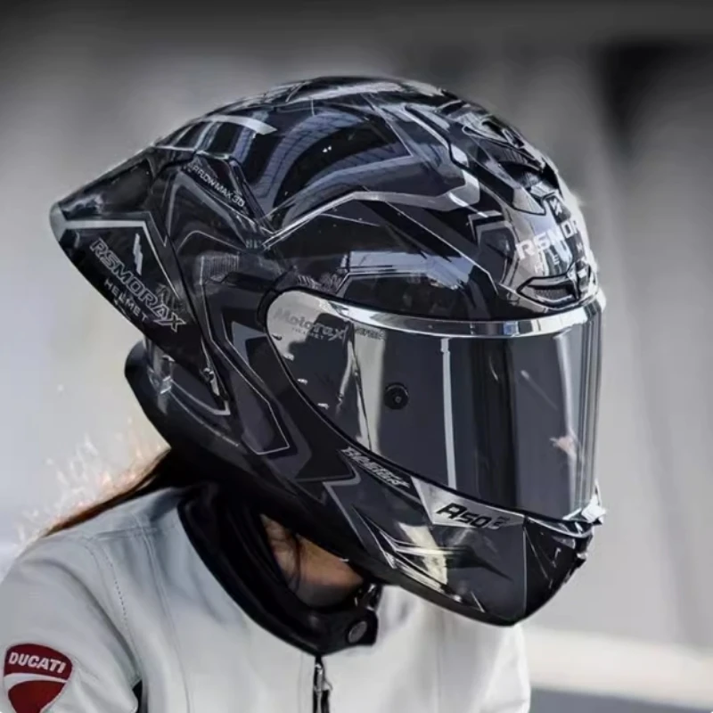 Фото Мотошлем Motorax Morex R50s PRO, серый, цельный, унисекс, универсальный для всех сезонов №2