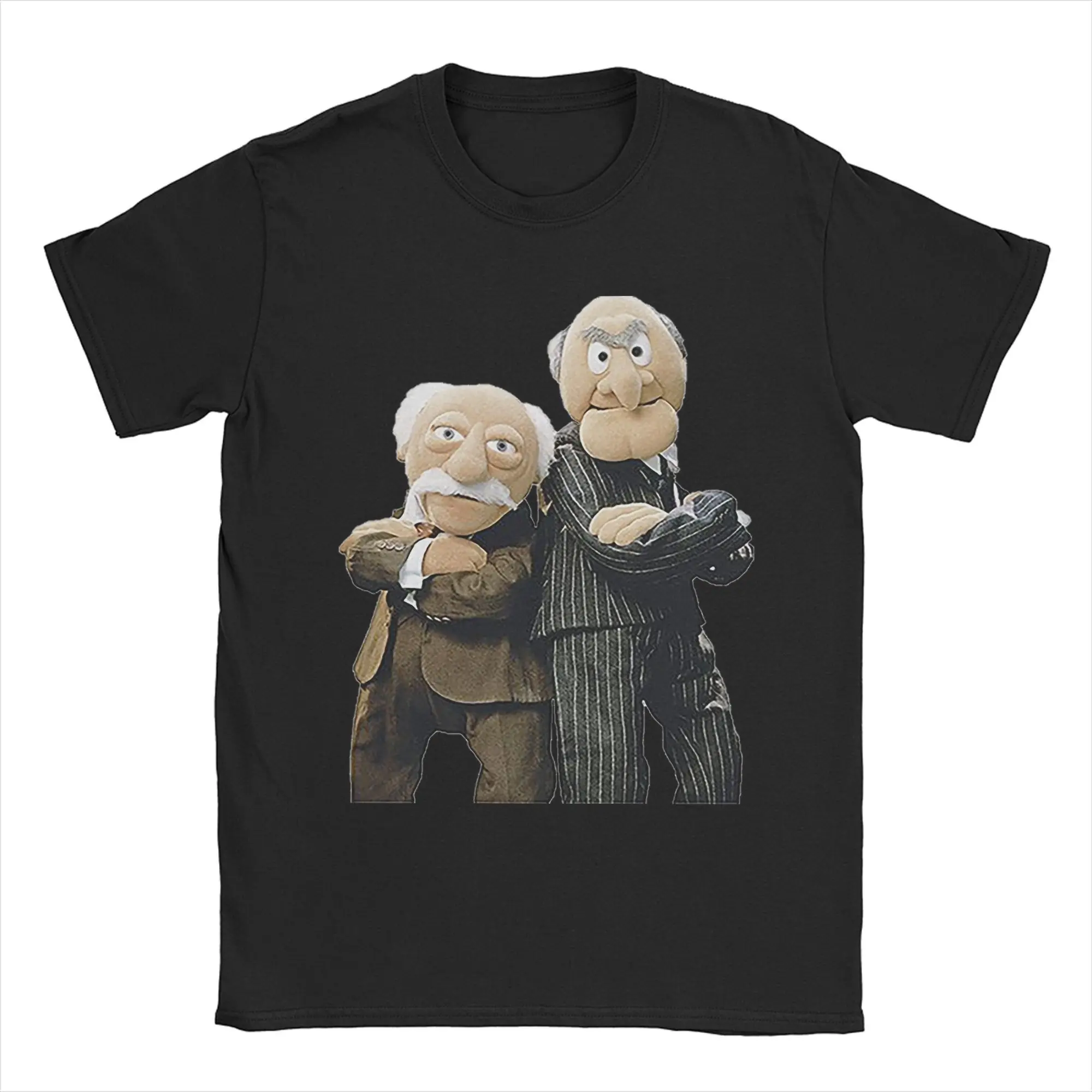 Statler and Waldorf T-Shirts Men Muppets Leisure Cotton Tees Crewneck Short Sleeve T Shirt Gift Idea Clothes