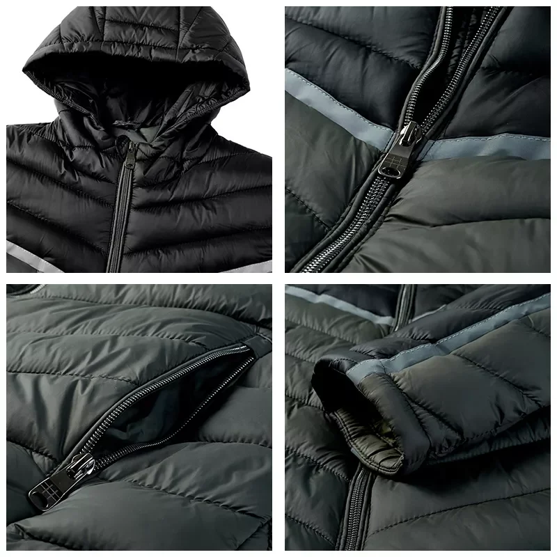 New2022 Winter New Thick Warm Waterproof Parkas Men Autumn Fashion Patchwork Hooded Coat Men Brand Outwear Casual Parkas Jacket