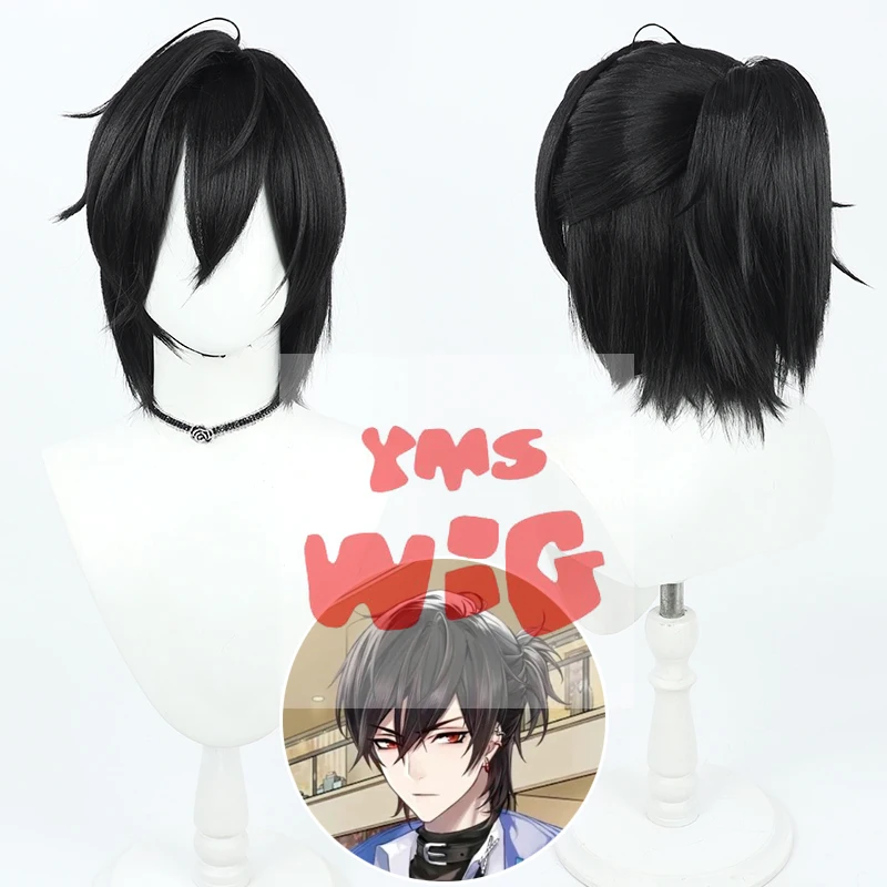 Парик для косплея на все времена Ayn черная короткая косичка термостойкие