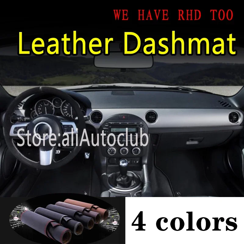 For Mazda Mx5 Nc G3 2005 2006 2007 2008 2009 2010 2011 2015 Leather Dashmat Dashboard Cover Dash Mat Sunshade Carpet Car Styling