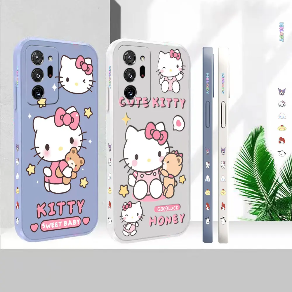 

Cartoon Hello Kitty Cover For Samsung A50 A30 A20S A10S A10 A14 M32 M22 M12 M32 M40S M80S M60S Note 20 10 9 Pro Plus Lite Case
