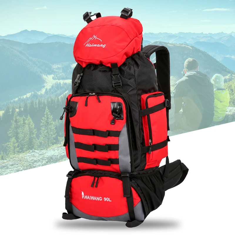 

50/90L дорожная Сумка для кемпинга, пешего туризма, походный рюкзак, армейские сумки для скалолазания, альпинизма, большой емкости, спортивная ...